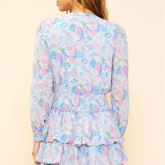 Skies are Blue Blue/Pink Paisley Print Dress - Small - NWT - Picture 4 of 13